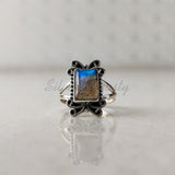 'Statement' Labradorite 925 Solid Sterling Silver Ring