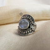 Moonstone 925 Solid Sterling Silver Ring, Moonstone Ring