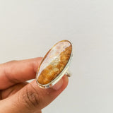 'Minimalist' Fossil Coral 925 Solid Sterling Silver Ring