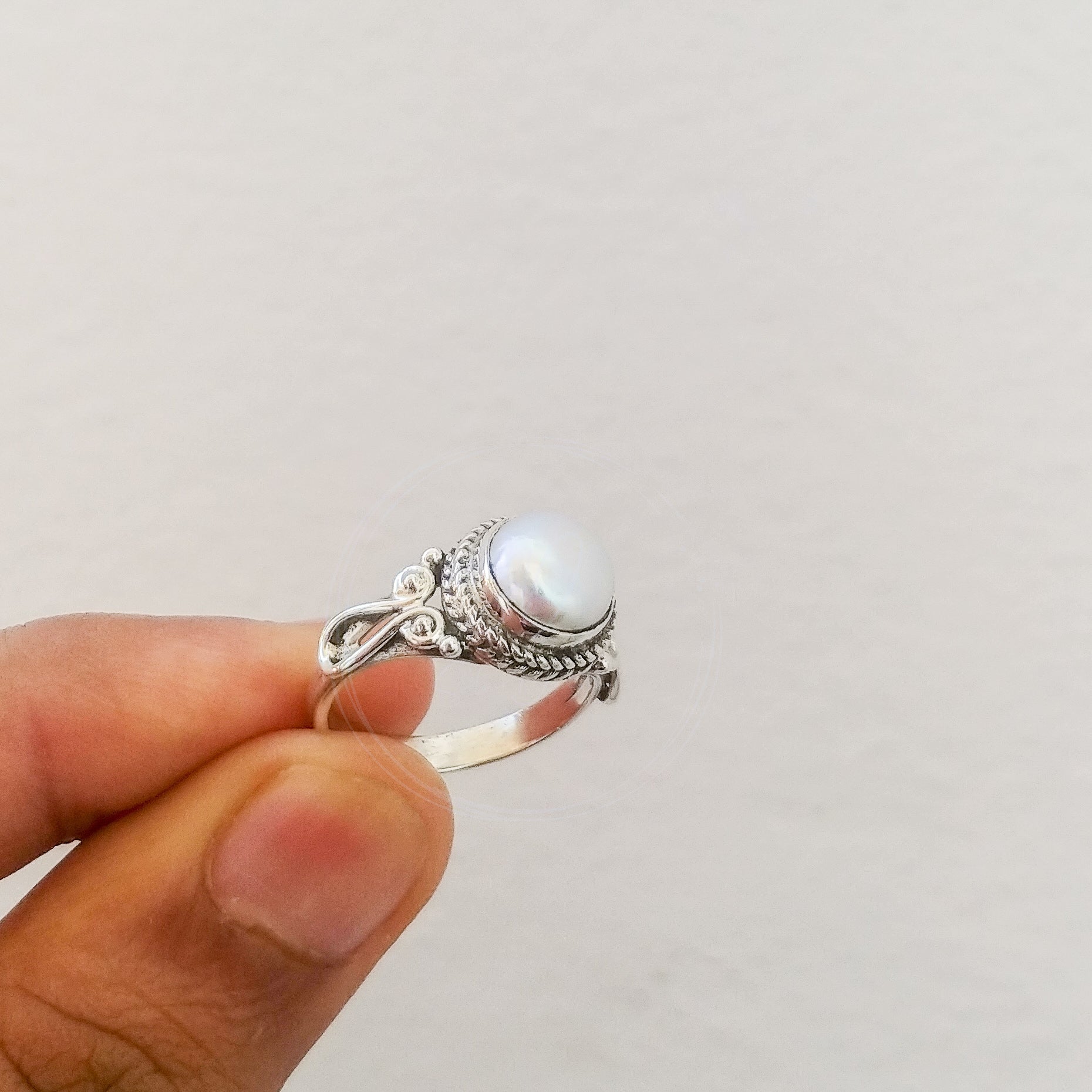 Boho Pearl 925 Solid Sterling Silver Ring Silver Dynasty