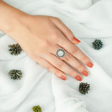 Moonstone 925 Solid Sterling Silver Ring, Moonstone Ring