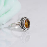 Citrine Ring, 925 Solid Sterling Silver Ring
