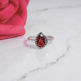 Garnet 925 Solid Sterling Silver Ring, Ring For Women