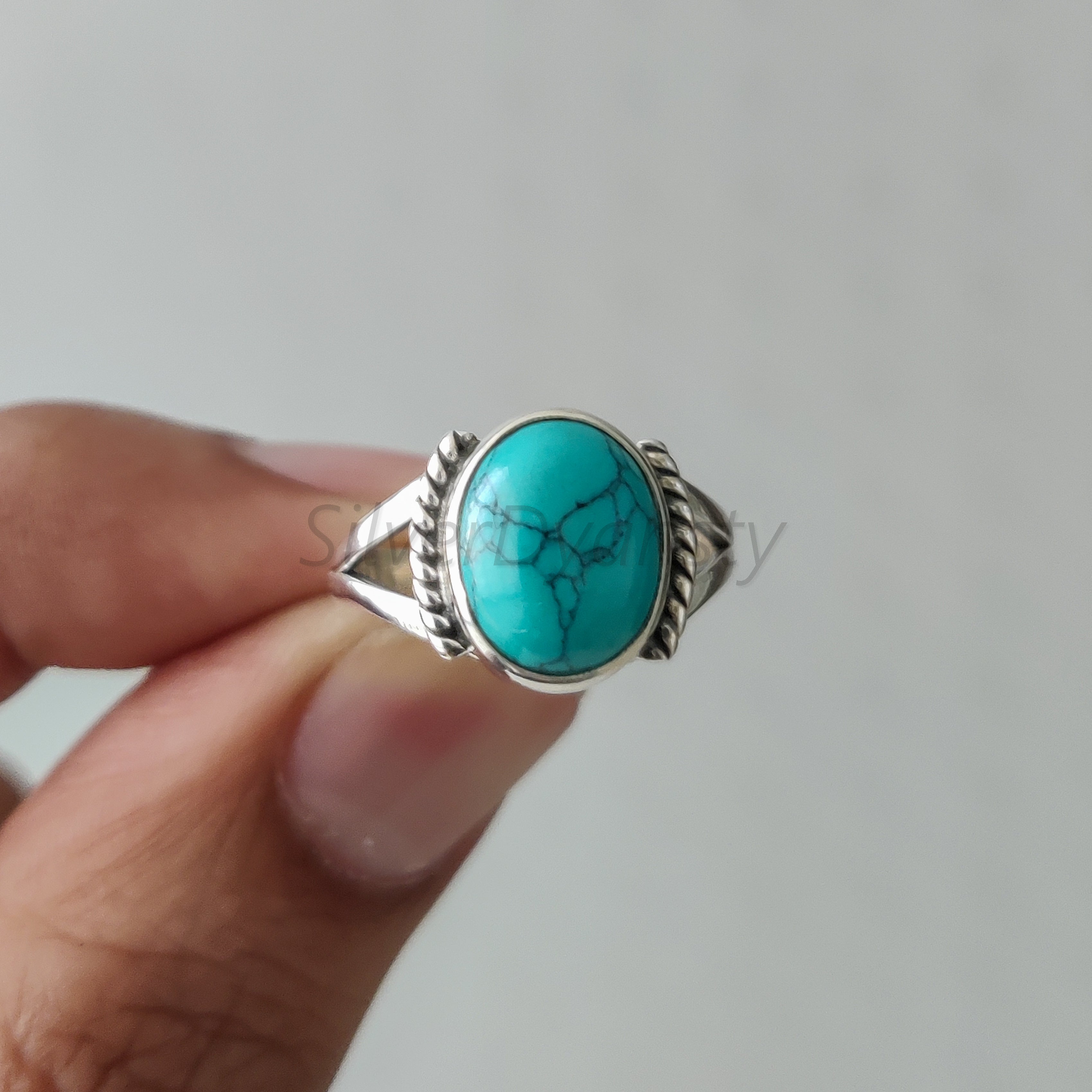 'Bold' Turquoise 925 Solid Sterling Silver Ring – Silver Dynasty