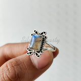 'Statement' Labradorite 925 Solid Sterling Silver Ring