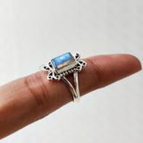 'Statement' Labradorite 925 Solid Sterling Silver Ring