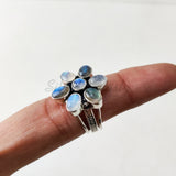 'Flower' Labradorite 925 Solid Sterling Silver Ring