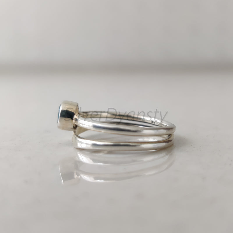 'BIA' Chalcedony 925 Solid Sterling Silver Ring