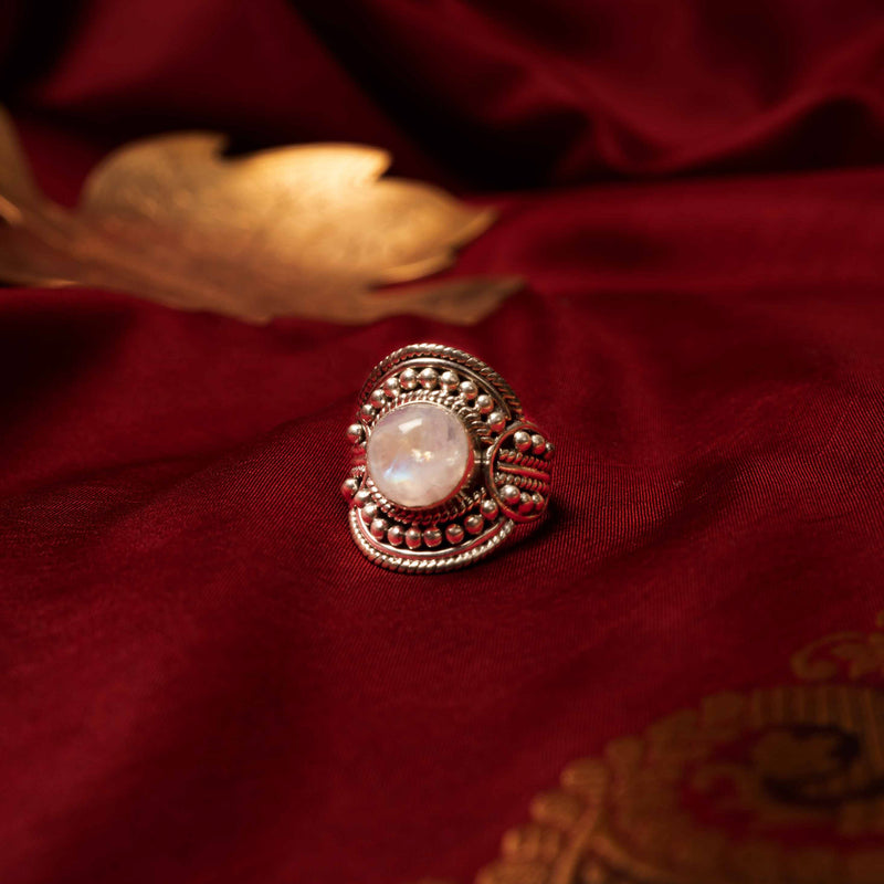 Moonstone 925 Solid Sterling Silver Ring, Moonstone Ring