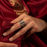 Handmade Silver Cluster Ring, 925 Solid Sterling Silver Ring