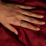Simple Floral Ring Silver Flower Band,925 Solid Sterling Silver Ring,