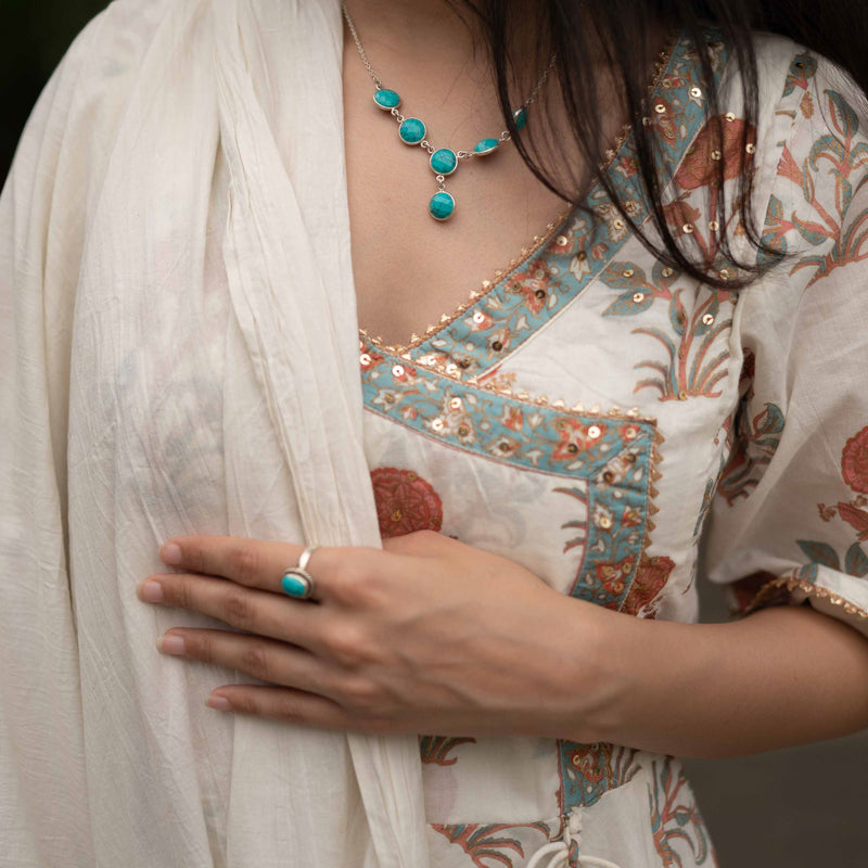 'Fortuna' Turquoise 925 Solid Sterling Silver Ring
