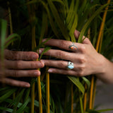 Larimar Ring, 925 Solid Sterling Silver Ring