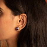 Amethyst 925 Solid Sterling Silver Studs, Natural Amethyst Studs