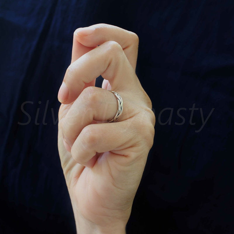 Silver Band, 925 Solid Sterling Silver Ring,Classic Silver Band