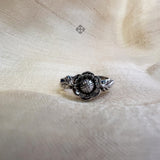 Handmade Silver Floral Band,925 Solid Sterling Silver Ring,