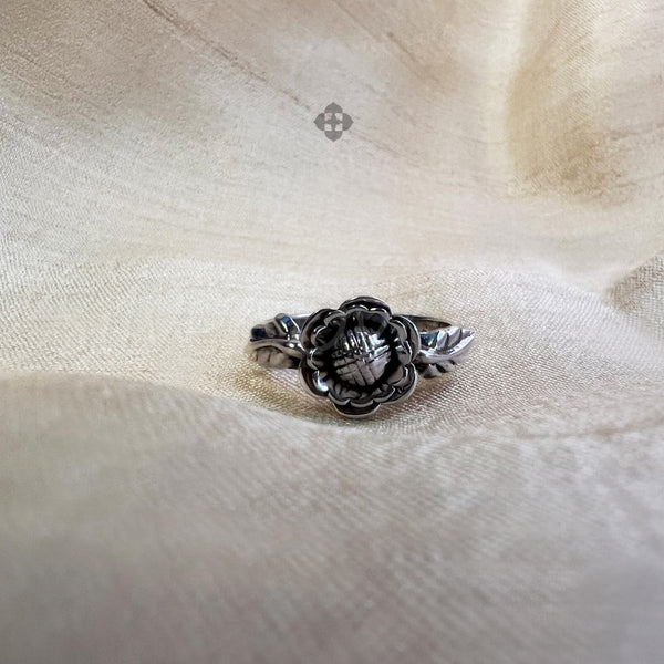 Handmade Silver Floral Band,925 Solid Sterling Silver Ring,