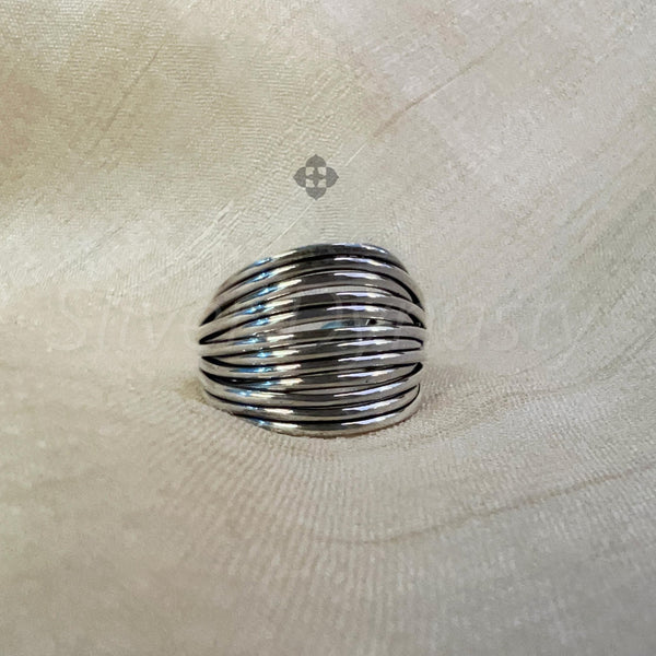 Handmade Silver Cluster Ring, 925 Solid Sterling Silver Ring