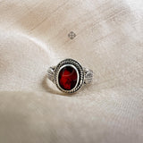 Garnet 925 Solid Sterling Silver Ring, Ring For Women
