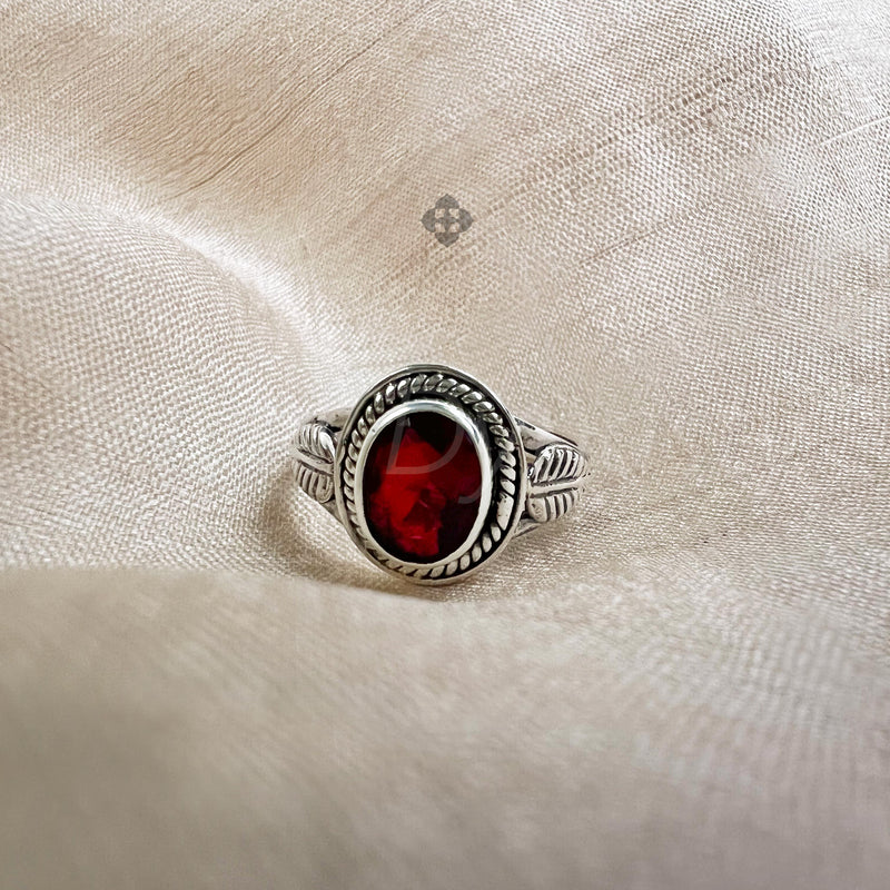 Garnet 925 Solid Sterling Silver Ring, Ring For Women