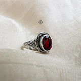 Garnet 925 Solid Sterling Silver Ring, Ring For Women