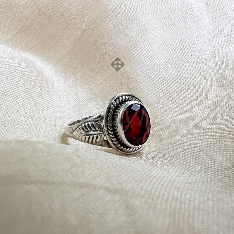 Garnet 925 Solid Sterling Silver Ring, Ring For Women