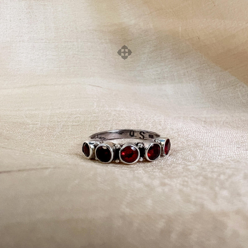 Garnet 925 Solid Sterling Silver Ring, Ring For Women