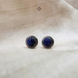 Lapis Studs, Lapis Lazuli,  925 Solid Sterling Silver Studs