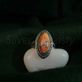 'Designer' Oyster Copper Turquoise 925 Solid Sterling Silver Ring