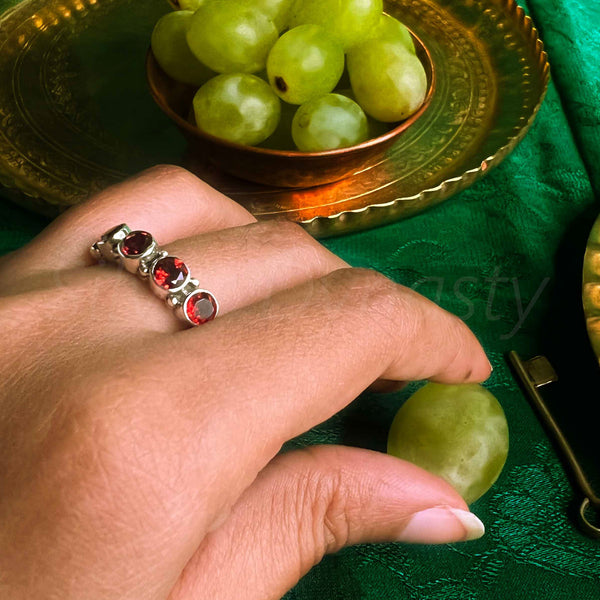 Garnet 925 Solid Sterling Silver Ring, Ring For Women