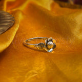 Simple Floral Ring Silver Flower Band,925 Solid Sterling Silver Ring,