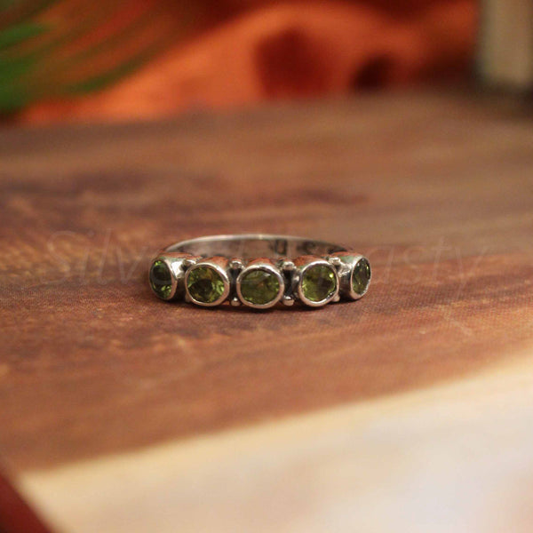 Peridot Ring, 925 Solid Sterling Silver Ring, Ring For Women