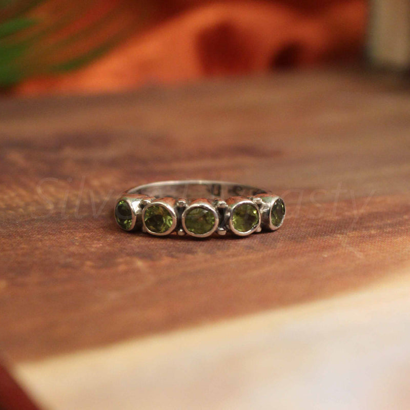 Peridot Ring, 925 Solid Sterling Silver Ring, Ring For Women