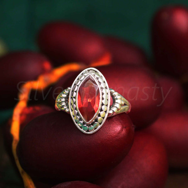 Garnet 925 Solid Sterling Silver Ring, Ring For Women