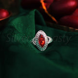 Garnet 925 Solid Sterling Silver Ring, Ring For Women