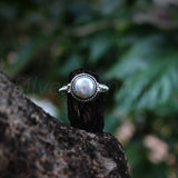 'Boho' Pearl 925 Solid Sterling Silver Ring