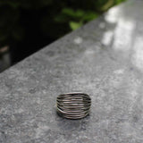 Handmade Silver Cluster Ring, 925 Solid Sterling Silver Ring