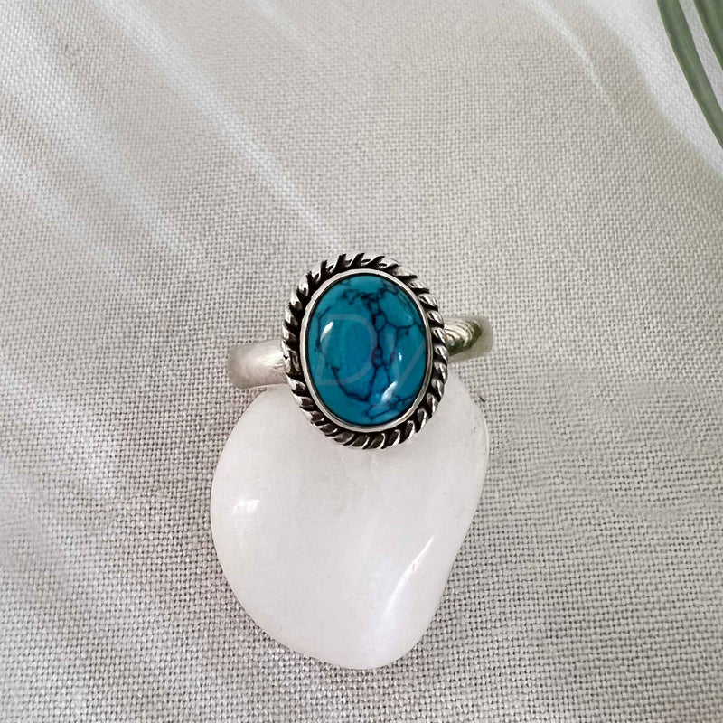 'Fortuna' Turquoise 925 Solid Sterling Silver Ring