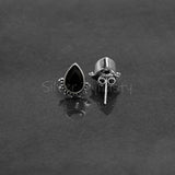 Black Onyx Studs, 925 Solid Sterling Silver Studs
