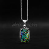 'Boho' Abalone 925 Solid Sterling Silver Pendant