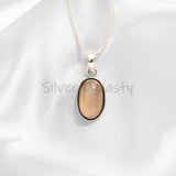 Pink Moonstone Pendant, 925 Solid Sterling Silver Pendant
