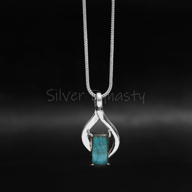 Labradorite Pendant, 925 Solid Sterling Silver Pendant