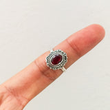'BIA' Garnet 925 Solid Sterling Silver Ring