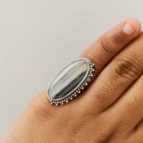 'Boho' Zebra Jasper 925 Solid Sterling Silver Ring