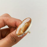 'Minimalist' Fossil Coral 925 Solid Sterling Silver Ring
