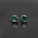 'Minimalist' Blue Topaz 925 Solid Sterling Silver Studs