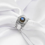 'Boho' Labradorite 925 Solid Sterling Silver Ring