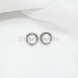 Pearl Studs, Fresh Water Pearl, 925 Solid Sterling Silver Studs