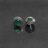 Green Onyx 925 Solid Sterling Silver Earrings
