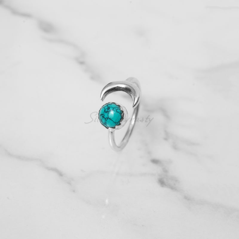 'Fortuna' Turquoise 925 Solid Sterling Silver Ring